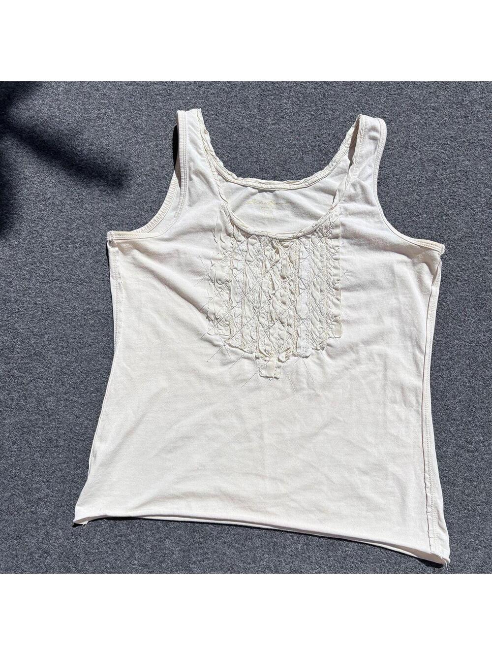 Eddie Bauer Women's Cream Sleeveless Tank Top Size XS